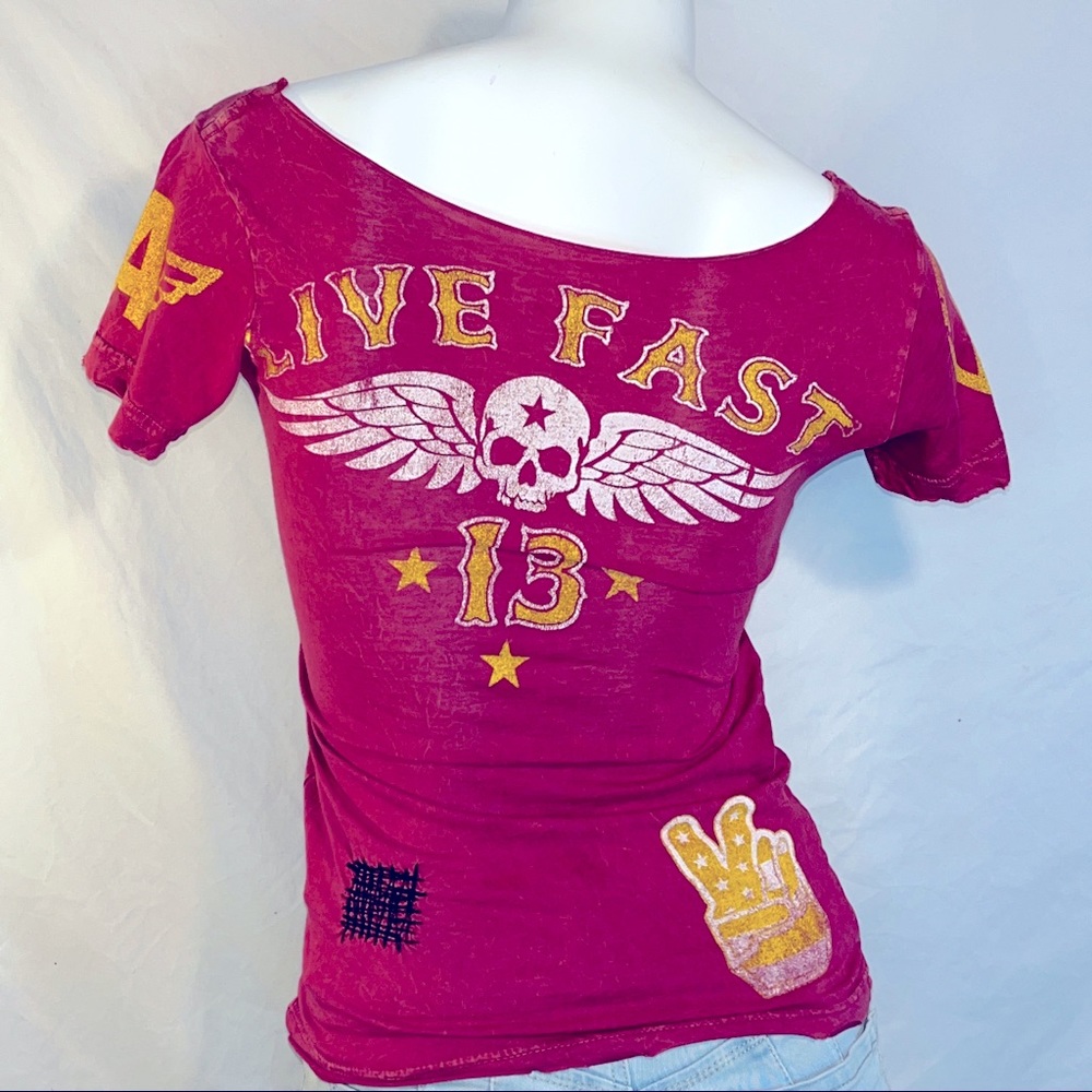 Affliction Women Tee Shirt Small